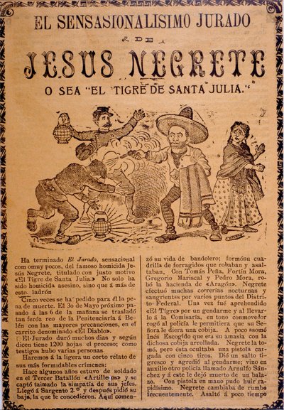 Il sensazionale complotto di Jesús Black, alias La Tigre di Santa Julia da José Guadalupe Posada