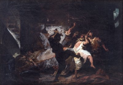 Scena tratta da Don Chisciotte di Cervantes da José Jiménez Aranda