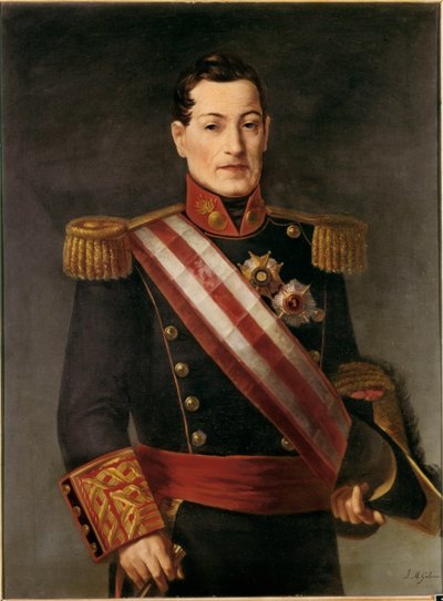 Ritratto di Ildefonso Diez de Rivera, Conte di Almodóvar (1777-1846), militare e politico spagnolo. Dipinto di José María Galván y Candela (1837-1899) XIX secolo da José María Galván y Candela