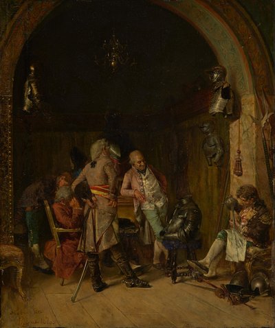 Esaminando armi antiche da José Villegas Cordero
