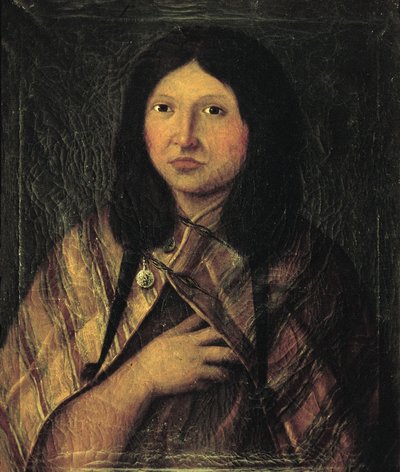 Ritratto di una donna indiana della Patagonia, Disegno realizzato durante la spedizione di Alessandro Malaspina in Sud America c. 1791 da José del Pozo
