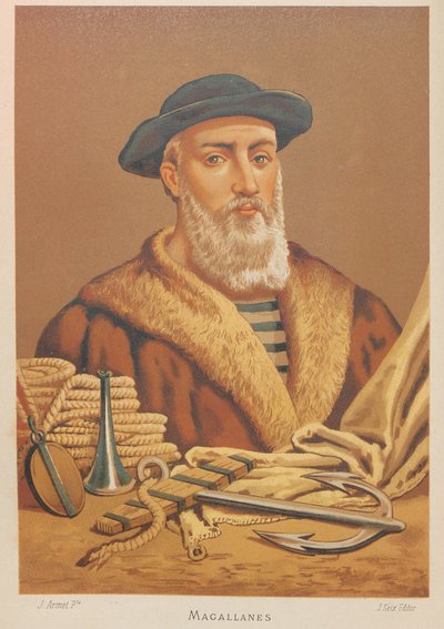 Ritratto di Ferdinando Magellano 1470-1521, 1879 da Jose Armet Portanell