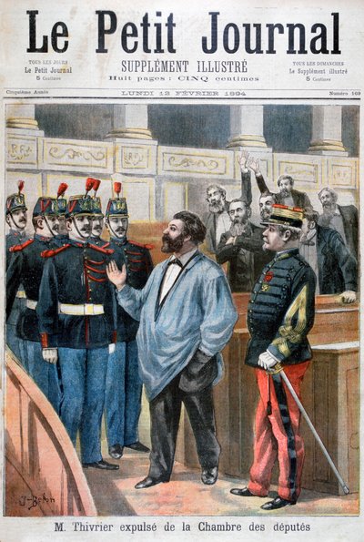 Christophe Thivrier espulso dalla Camera dei Deputati, Parigi, 1894 da Jose Belon