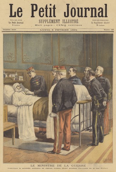 Il Ministro della Guerra francese che consegna una medaglia a un soldato ferito da Jose Belon