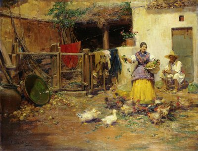 Nutrire i polli da Jose Benlliure y Gil