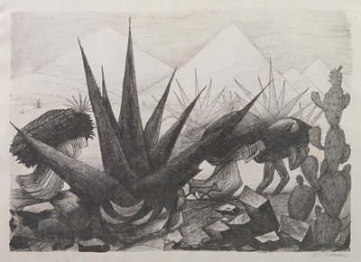 Indiani e piante di Magney da José Clemente Orozco