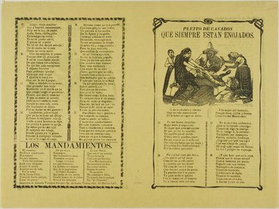 Streit der Ehepartner, die immer wütend sind da José Guadalupe Posada
