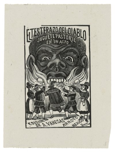 El Testarazo del Diablo, c.1900, stampato 1942 (incisione) da José Guadalupe Posada