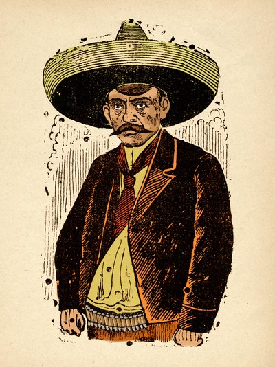 Rivoluzione messicana - Emiliano Zapata, c.1910-1912 (xilografia) da José Guadalupe Posada