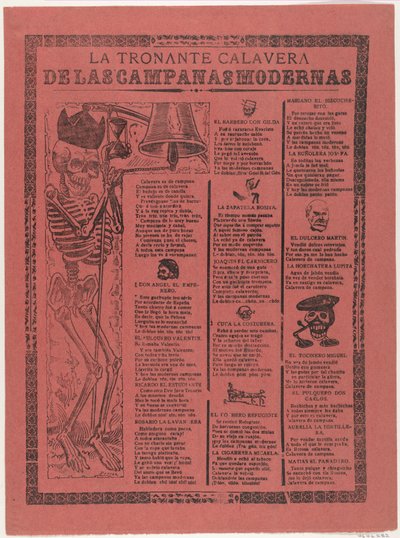 Das donnernde Skelett der modernen Glocken da José Guadalupe Posada
