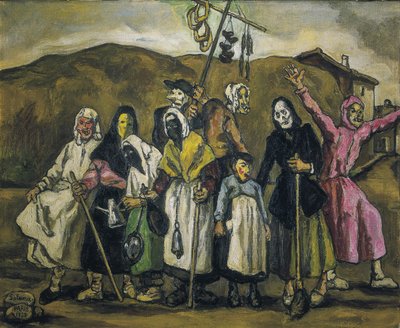 Balli in maschera. 1938. Espressionismo. Collezione privata da Jose Gutierrez Solana