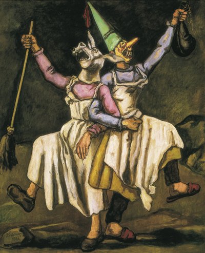 Maschere che ballano a braccetto. 1938. Madrid. Fondazione Culturale Mapfre Vida da Jose Gutierrez Solana