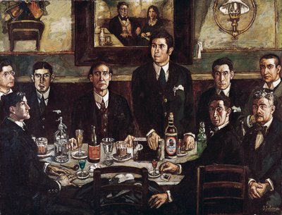 La riunione al Cafè de Pombo da Jose Gutierrez Solana