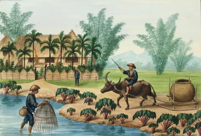 Manila e i suoi Dintorni: Una Scena sul Fiume Pasig da Jose Honorato Lozano