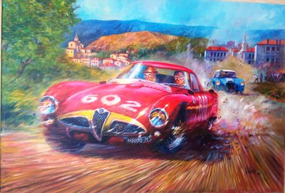 Juan Manuel Fangio Mille Miglia 1953 da Jose Maria Villafuerte