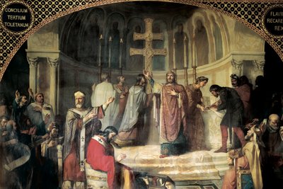 Terzo Concilio di Toledo nel 589 presieduto da Isidoro di Siviglia da Jose Marti y Monso