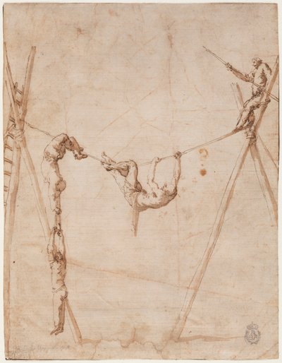 Acrobati su una corda da Jose de Ribera