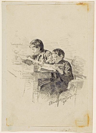 Ragazzi che leggono da Josef Albrechtskirchinger