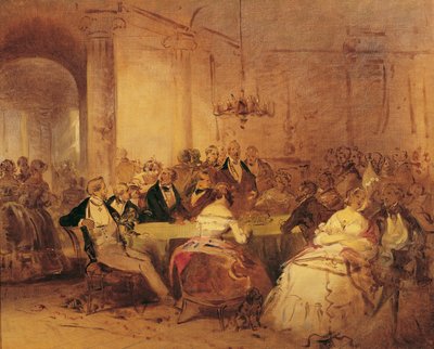 Scena di società da Josef Danhauser