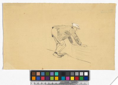 Studie eines Mannes mit Boot da Josef Engelhart