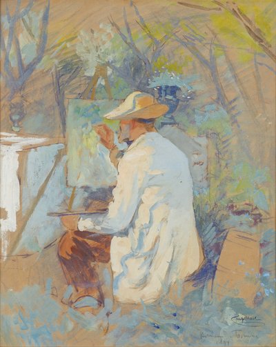 Theodor von Hörmann dipingendo a Taormina da Josef Engelhart