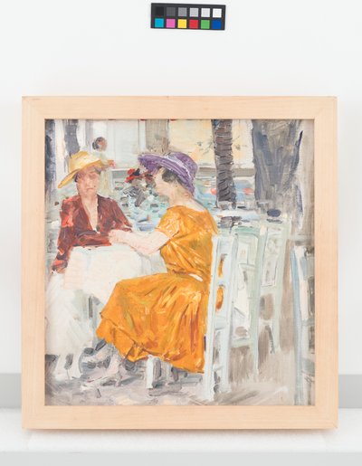 Zwei Damen im Pratergasthaus da Josef Engelhart