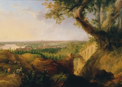 Vista della città principale e residenziale di Vienna dal punto di vista di Nussdorf da Josef Fischer