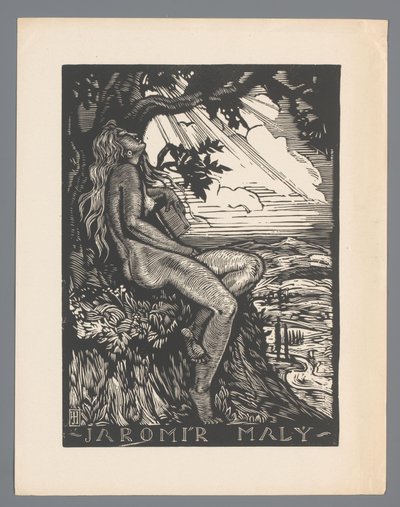 Ex libris di Jaromír Malý da Josef Hodek