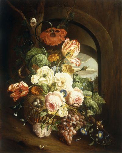 Natura morta con fiori assortiti da Josef Holstayn