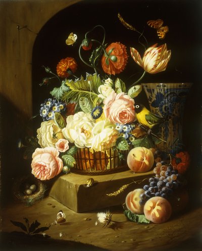 Natura morta con fiori assortiti da Josef Holstayn