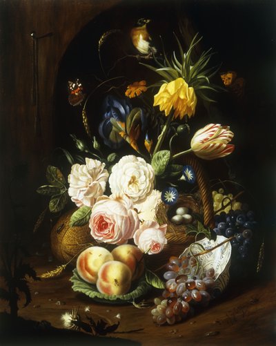 Natura morta con fiori assortiti da Josef Holstayn