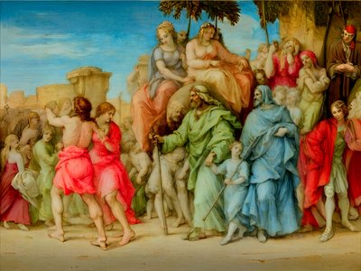 Giacobbe fugge da Labano da Josef Johann Michel
