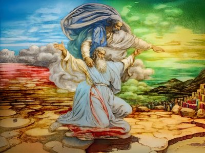 Mosè vede la Terra Promessa da Josef Johann Michel