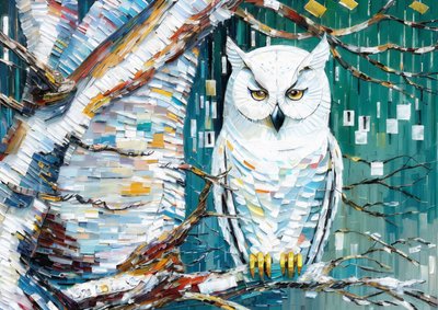 Animali: gufo bianco 2 da Josef Johann Michel