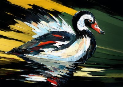 Animali: cigno nero 4 da Josef Johann Michel