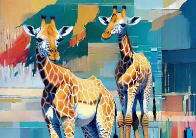 Animali: giraffe 1 da Josef Johann Michel