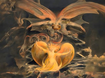 JJM-recreate_Blake-W_Il grande drago rosso e la donna vestita di sole da Josef Johann Michel
