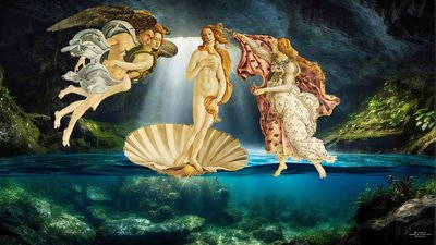 JJM-recreate_Botticelli-S_La nascita di Venere_sott