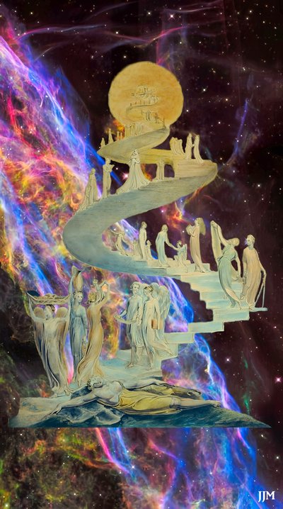JJM-recreate: Blake-W_Il sogno di Giacobbe+JWST da Josef Johann Michel