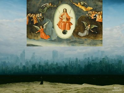 JJM ricrea Friedrich-C-D: Der Mönch vor der Stadt Vision 2 da Josef Johann Michel