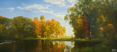 JJM ricrea Bierstadt-A: Foresta autunnale da Josef Johann Michel