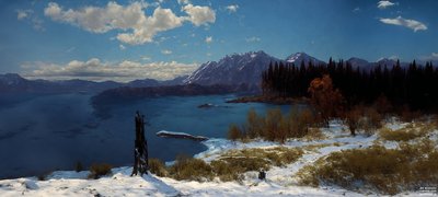 JJM ricrea Bierstadt-A: Lago Tahoe da Josef Johann Michel