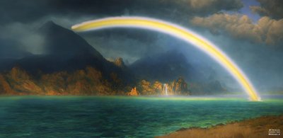 JJM ricrea Bierstadt-A: Arcobaleno sopra il Lago Jenny da Josef Johann Michel