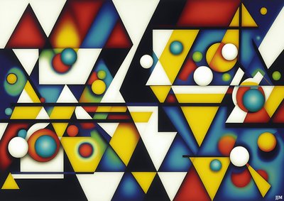 astratto: sfere+triangoli 4 da Josef Johann Michel