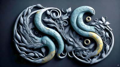 encausto concetto Feng Shui di YIN E YANG _01 da Josef Johann Michel