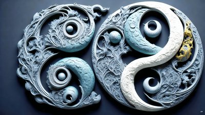 encausto concetto Feng Shui di YIN E YANG _02 da Josef Johann Michel