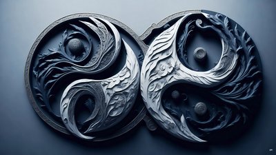 encausto concetto Feng Shui di YIN E YANG _05 da Josef Johann Michel