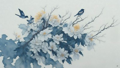 Crisantemo blu da Josef Johann Michel