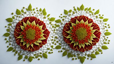 mandala: elementi di fiore di ibisco_01 da Josef Johann Michel
