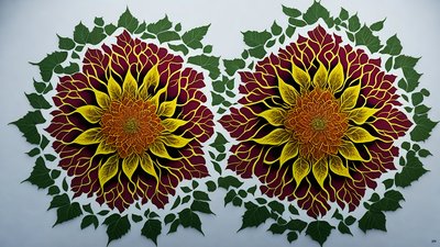 mandala: elementi di fiore di ibisco_02 da Josef Johann Michel